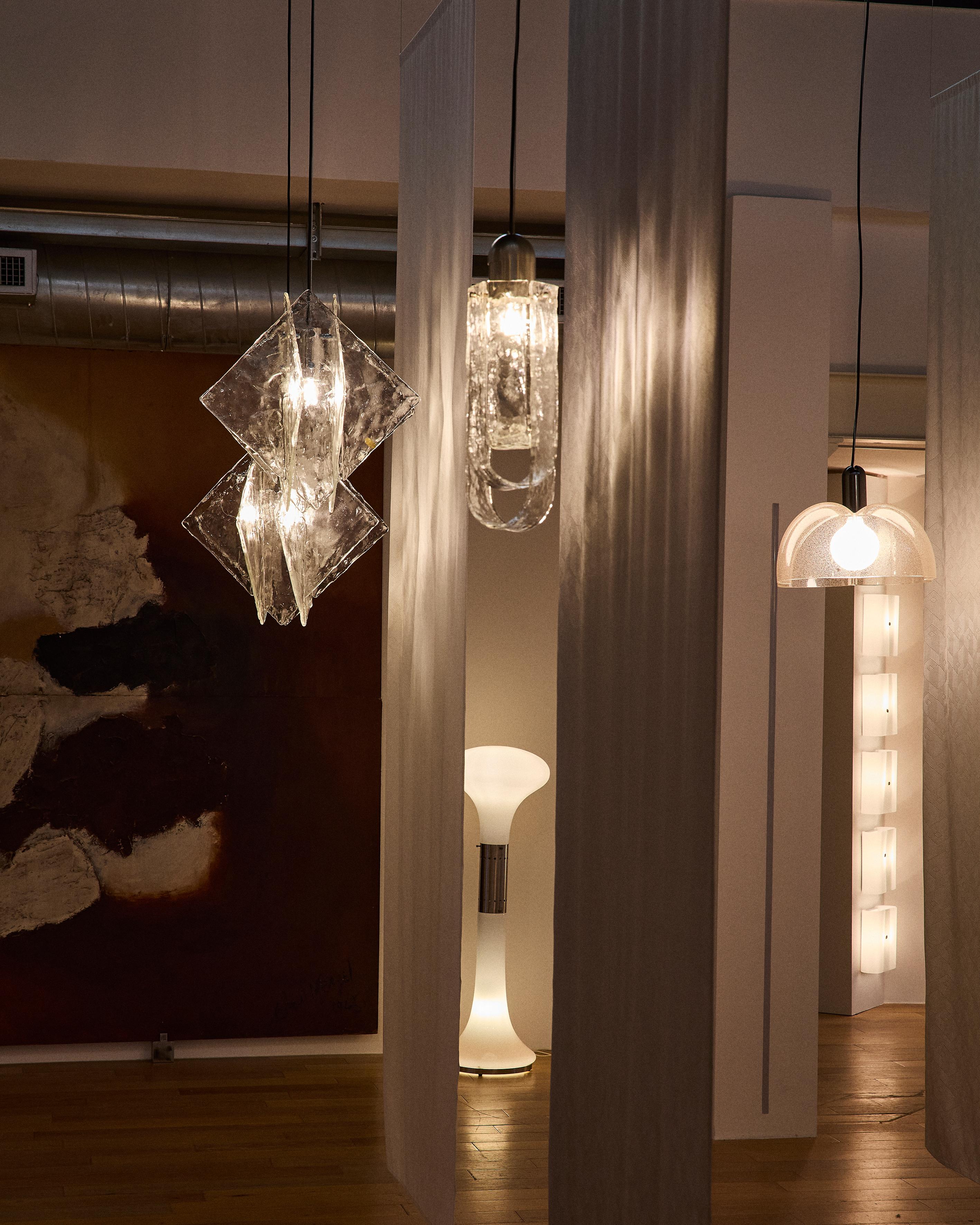 Vetro di Murano Lampada da terra LT 220 in vetro di Murano, design di Carlo Nason per Mazzega in vendita