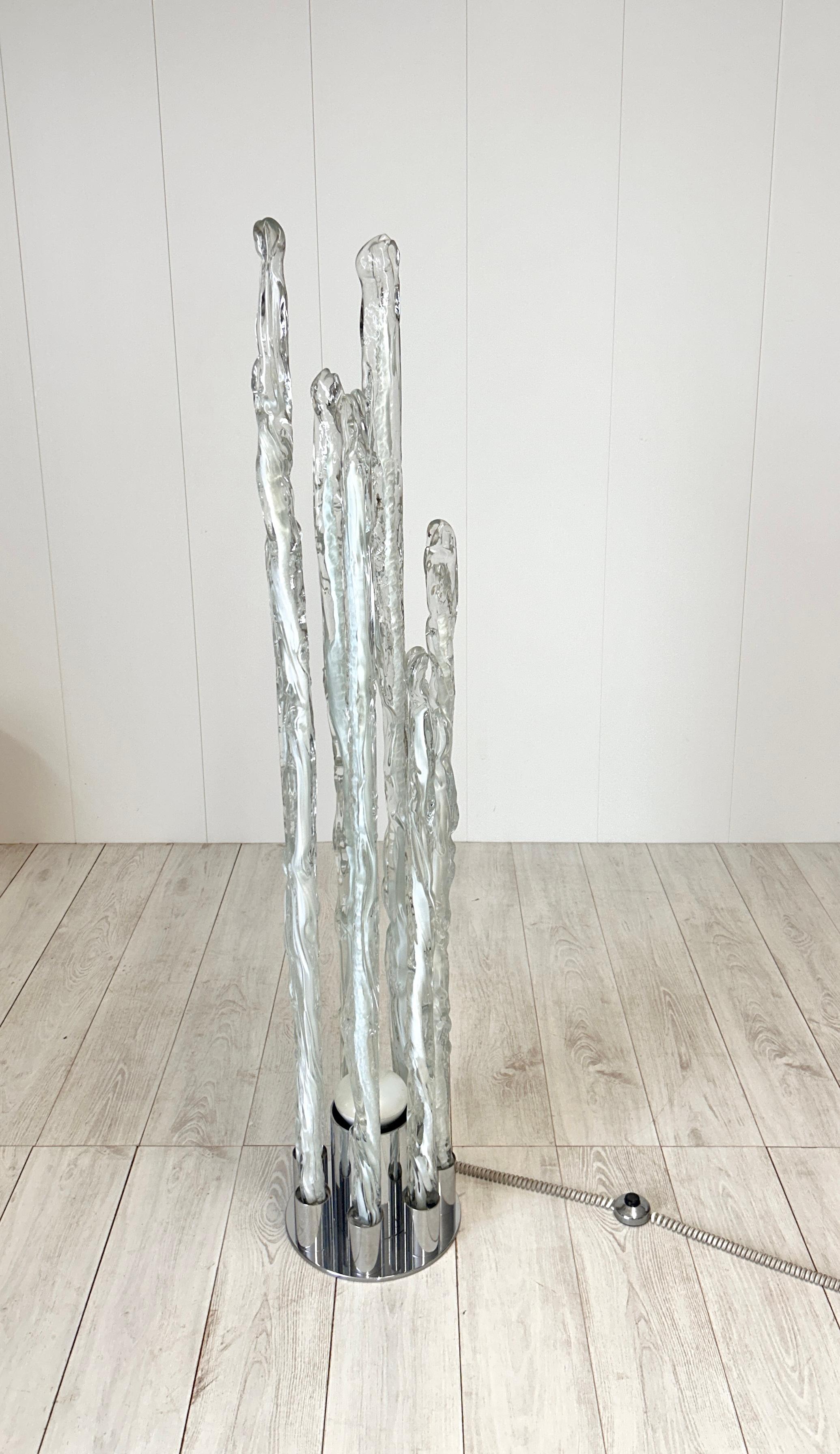 Italian Excalibur floor lamp mod. E7T, Ettore Fantasia, Gino Poli, prod.Sothis '70