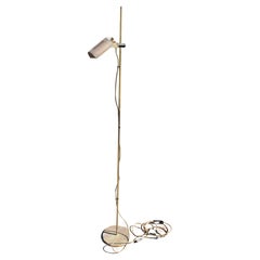 Lampada da terra Minimale Razionale in solido Ottone 1970 Italia