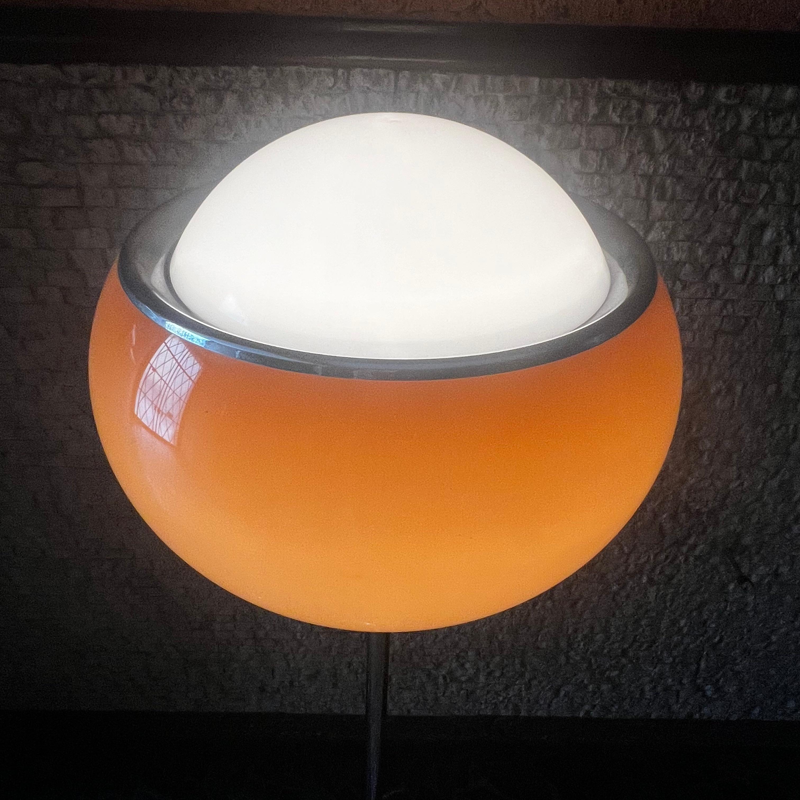 Brass Floor Lamp Mod. Clan by Harvey Guzzini - Italy 1968