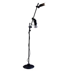 Vintage Black floor lamp with adjustable lights, 1960s