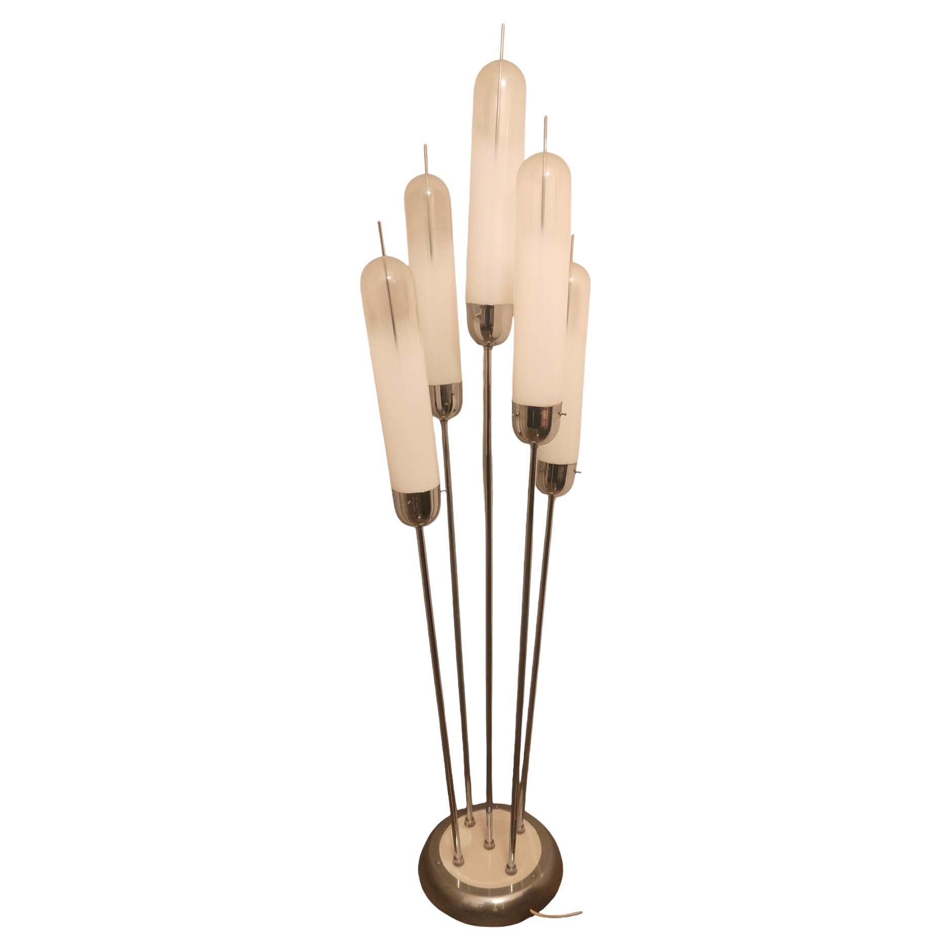 Reed floor lamp in Murano glass by Carlo Nason for Mazzega, 1970s