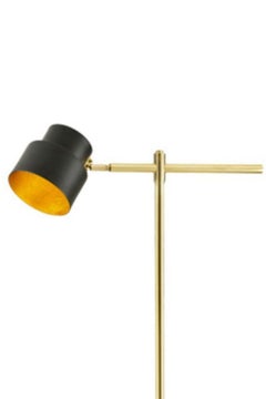 Lampada da terra Satellite in ottone nero jet