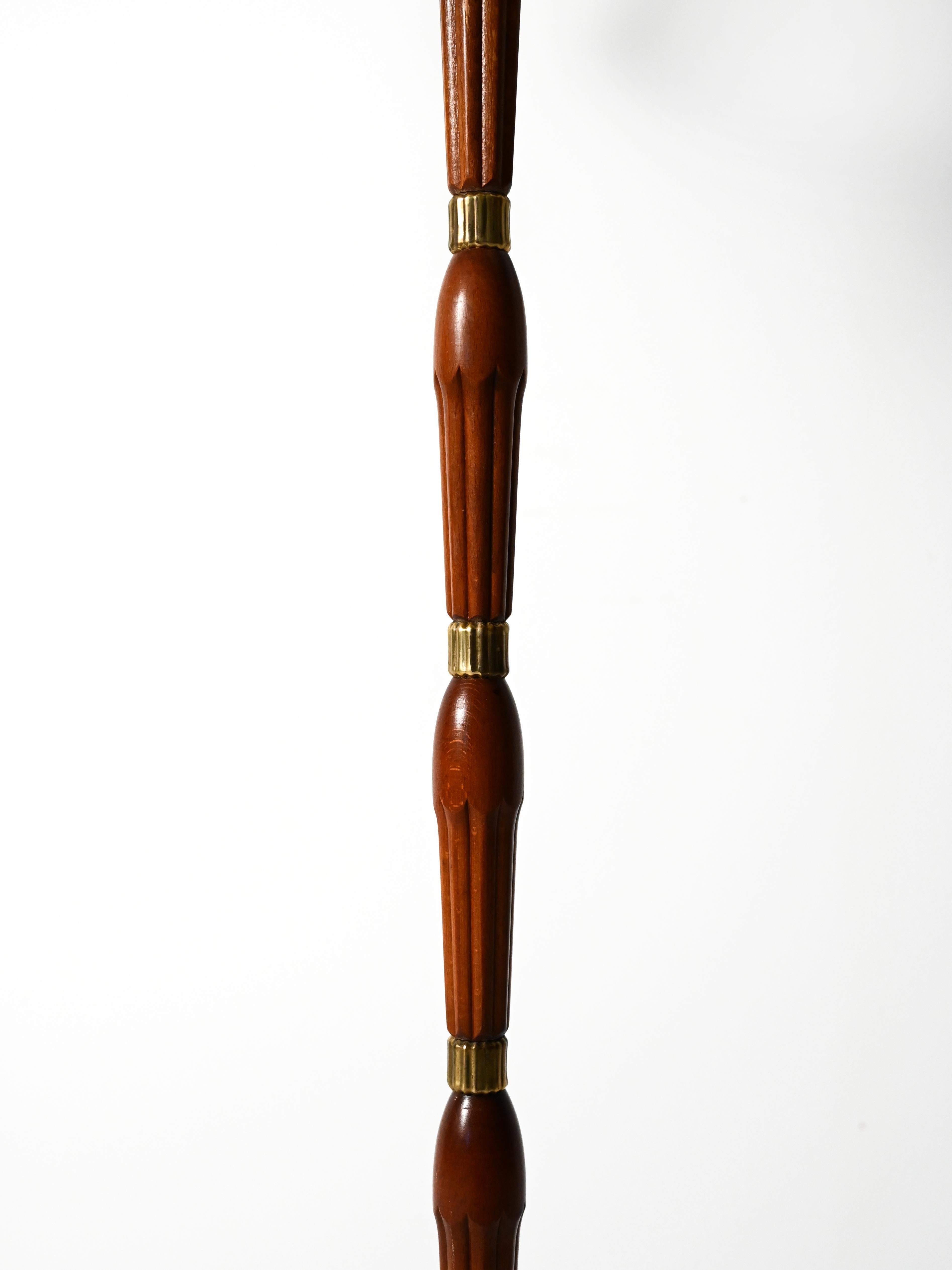 Lampada da terra scandinava a tre bracci in teak e ottone, anni 40–50 en vente 6