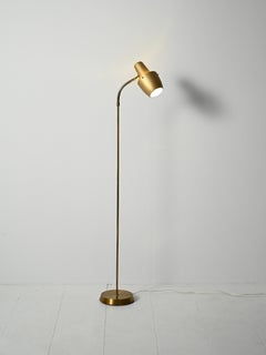 Lampadaire scandinave en laiton des années 1950/60