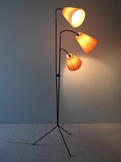 Scandinavian 1950s floor lamp with three arms