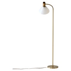 Scandinavian 1950s brass floor lamp