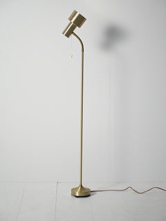 Lampada da terra scandinava dorata anni 60