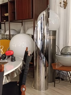 Sculptural Spiral Floor Lamp in Sheet Metal, Italy 1970s