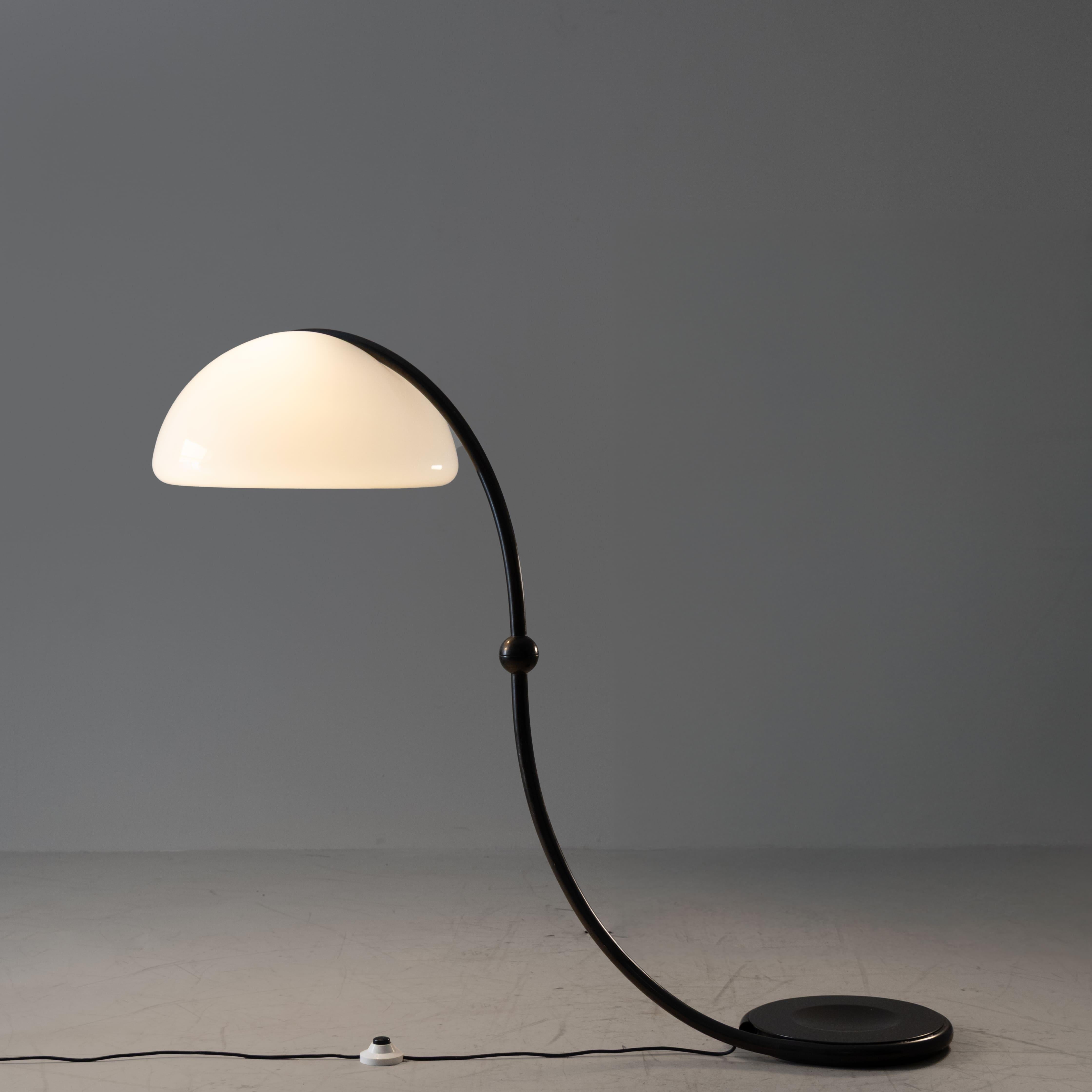 Martinelli Luce's Serpente Floor Lamp, designed by Elio Martinelli in 1965, represents a milestone in modernist design. With its sleek and innovative design, this lamp has become a style icon, combining functionality and aesthetics in a distinctive