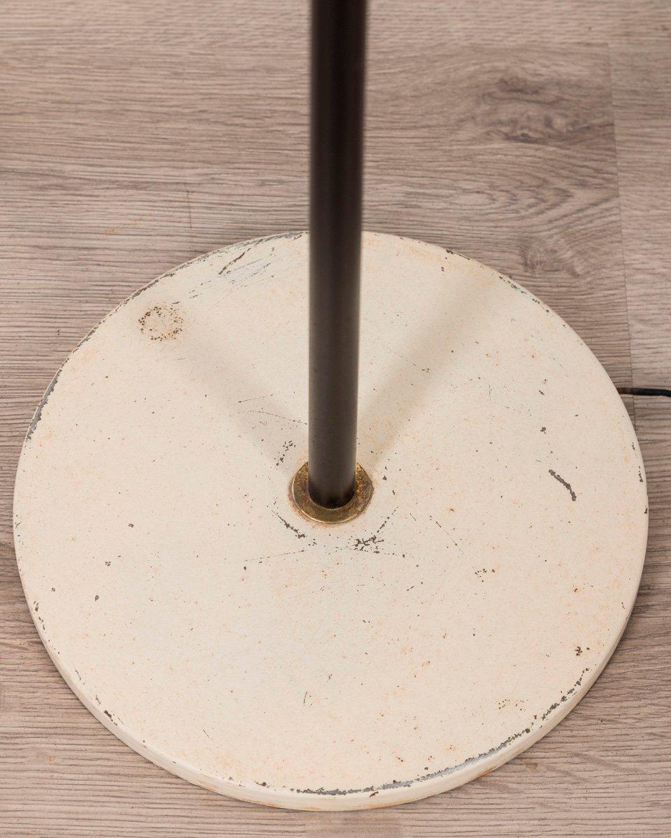 Vintage 1950s metal and glass floor lamp Italian design For Sale 3