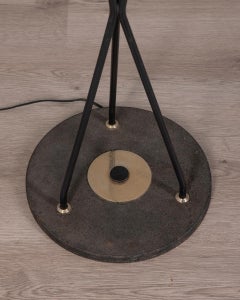 Lampada da terra vintage anni '60 a tre luci in vetro, design Italiano