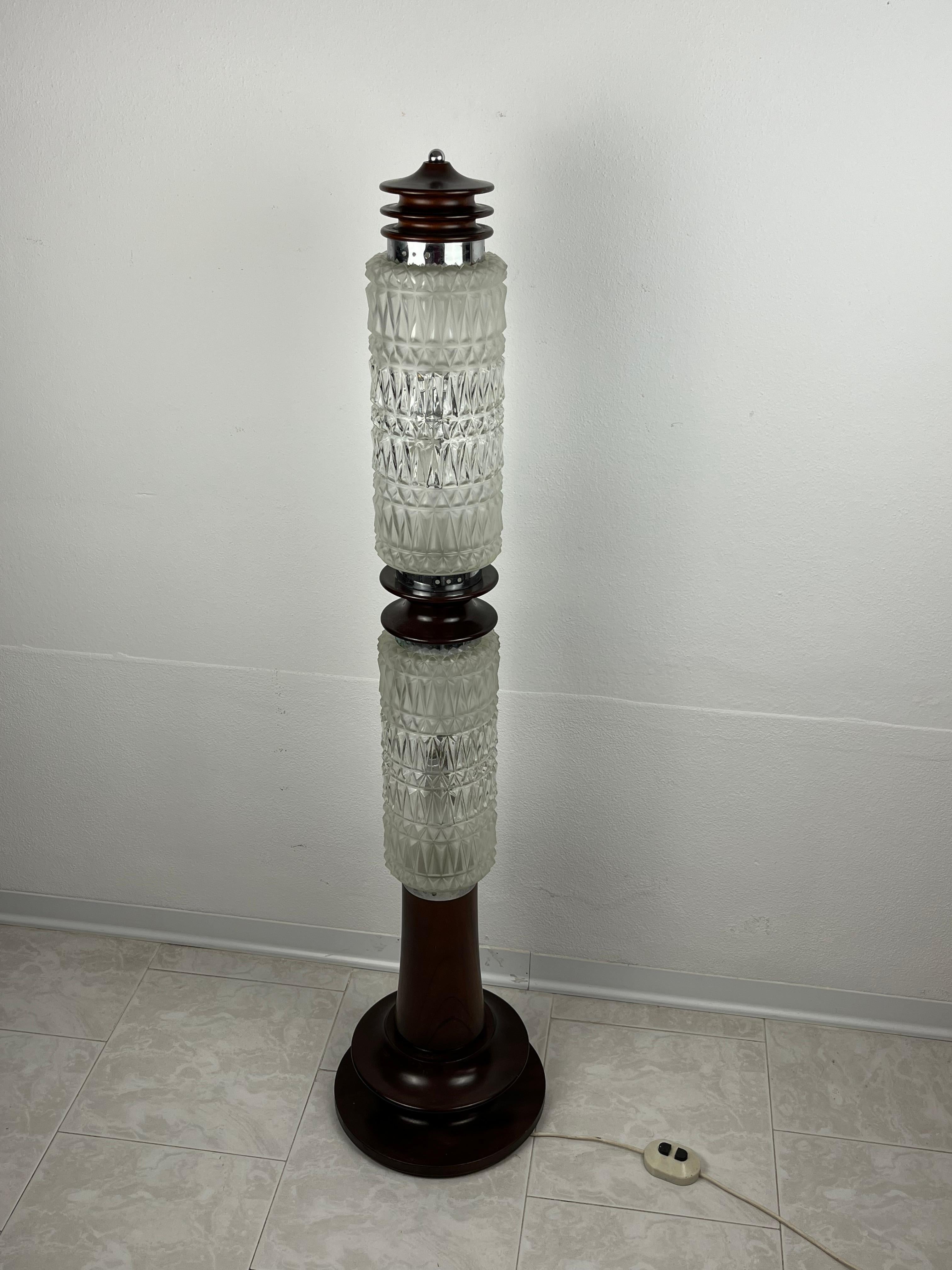 Italian Vintage Murano Glass Floor Lamp, Italy, 1960s For Sale