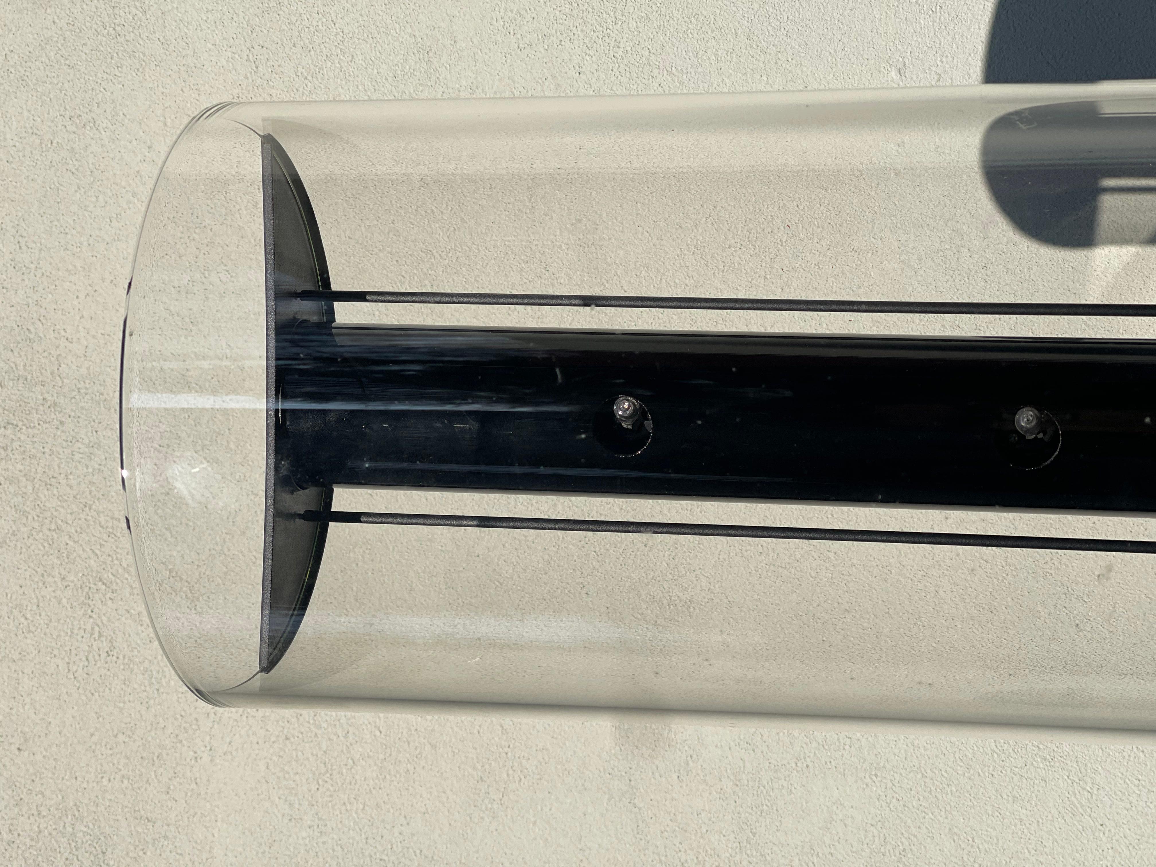 Verre Lampe design fine anni 70 - vetro trasparente - luci alogene - design en vente