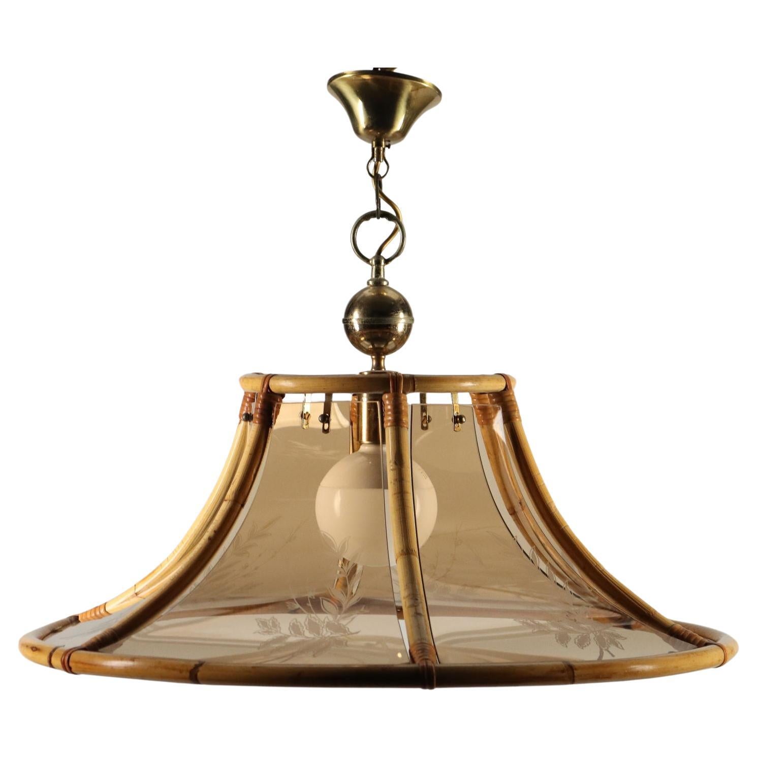 80er Jahre Bambus-Lampe im Angebot