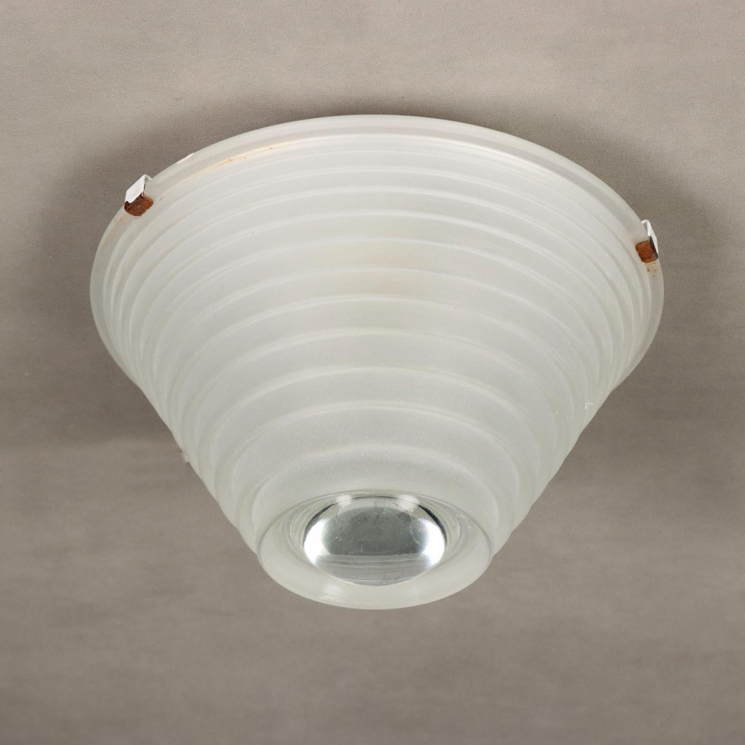 Enameled Egina lamp by Angelo Mangiarotti for Artemide Anni 80 For Sale