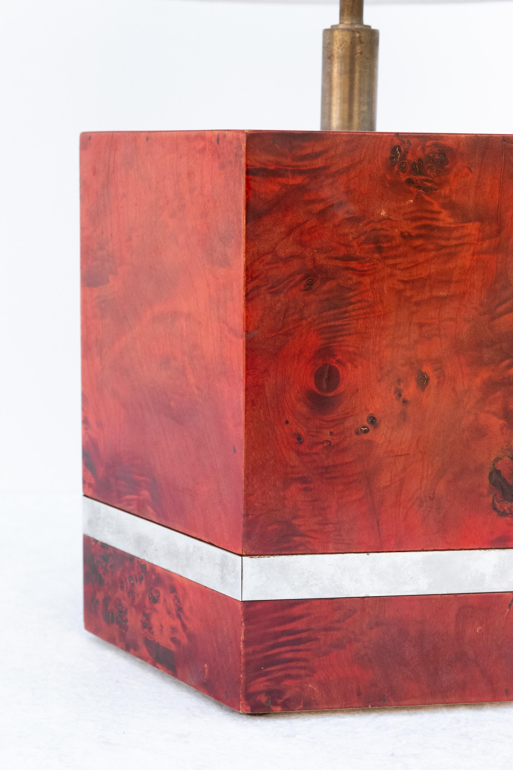 Mid-Century Modern Lampada Esagonale da tavolo Tommaso Barbi, Anni '70 For Sale