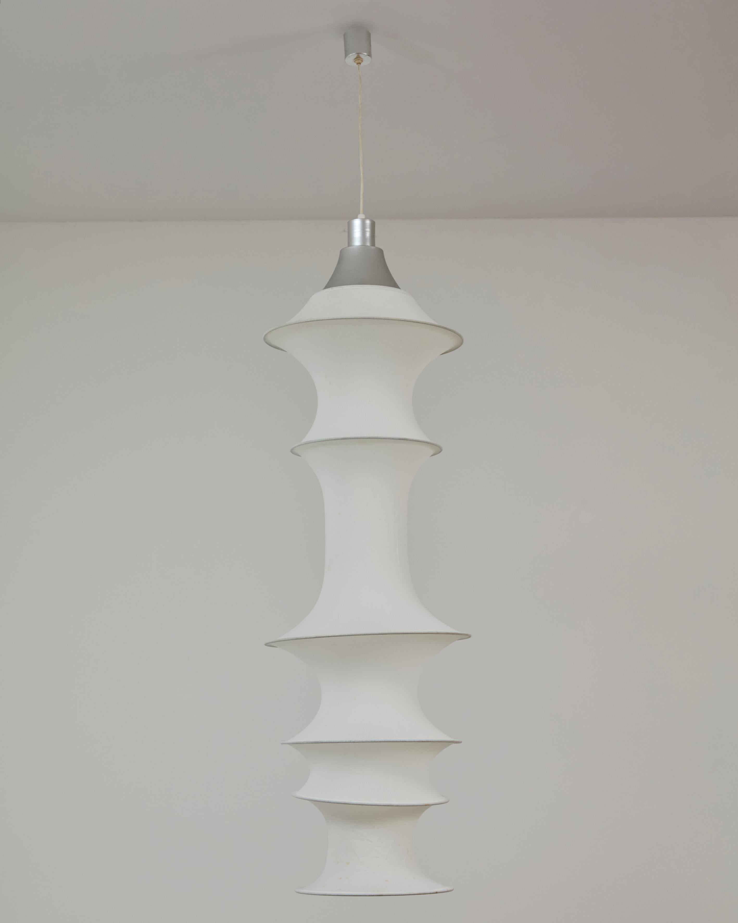 Aluminum Falkland lamp, design by Bruno Munari for Danese, first editions, Italy For Sale