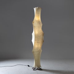 Fantasma floor lamp, Tobia Scarpa, Flos, 1961, mid-century beige cocoon
