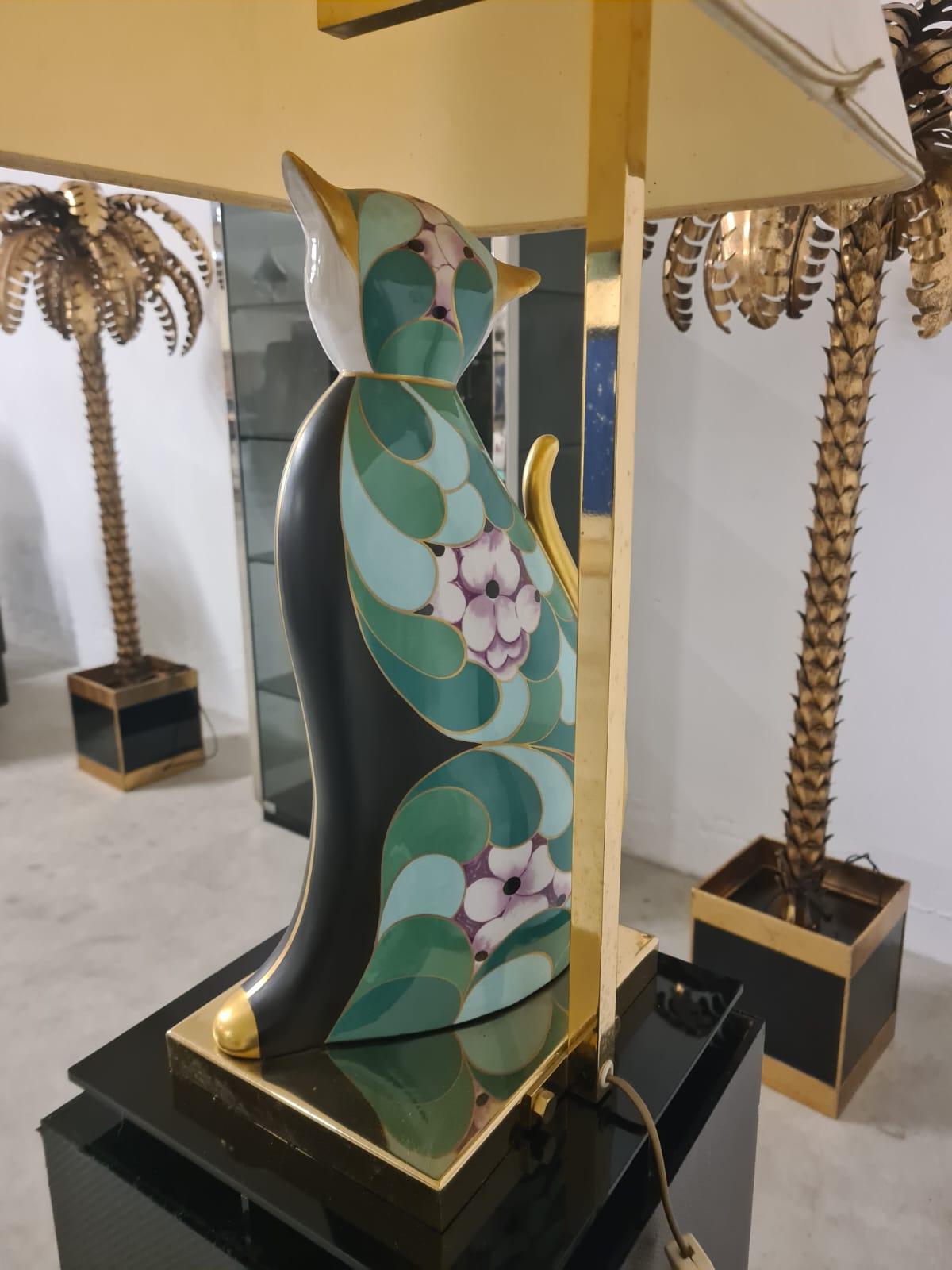 Lampada Gatto manifattura artistica Le Porcellane Firenze in vendita 4