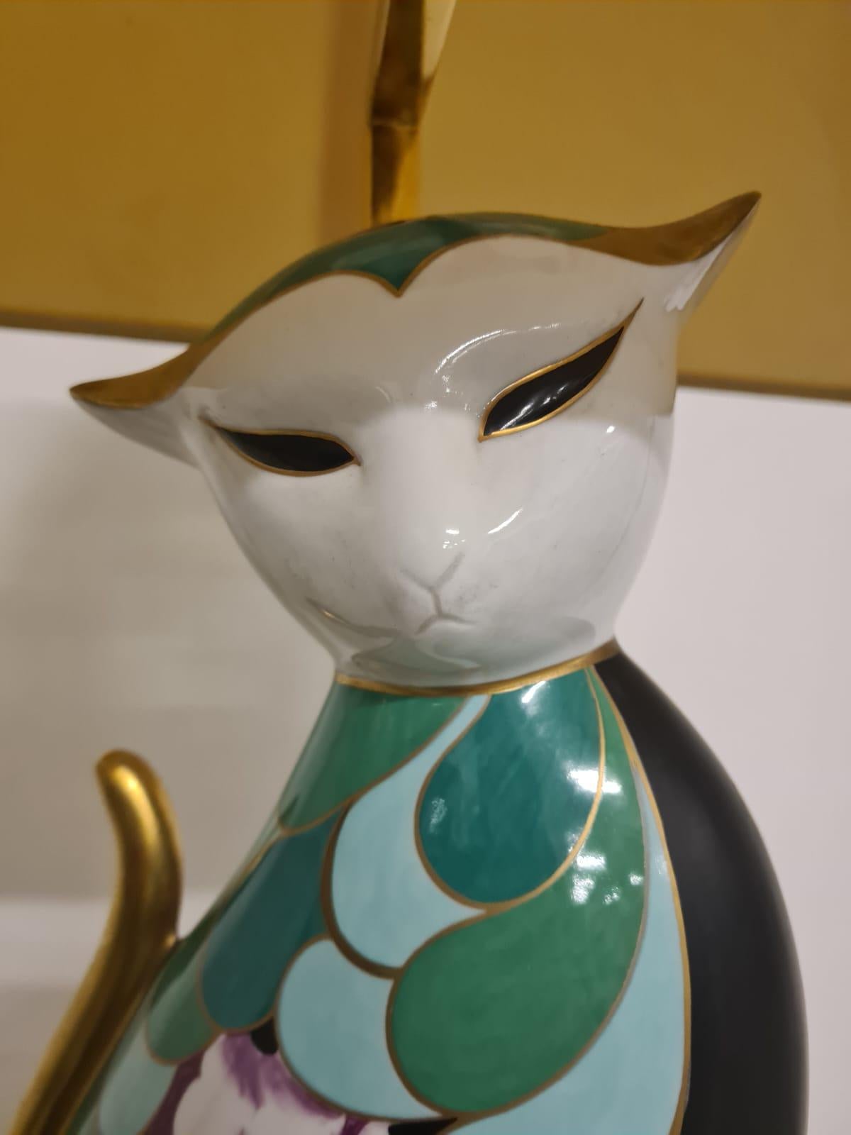 Lampada Gatto manifattura artistica Le Porcellane Firenze in vendita 6