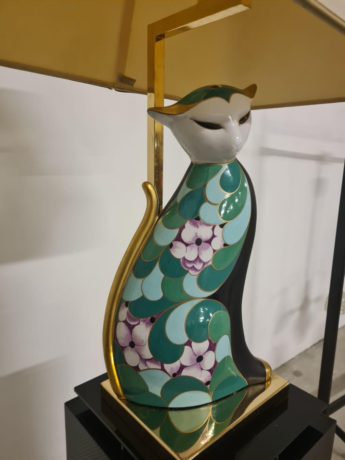 Lampada Gatto manifattura artistica Le Porcellane Firenze in vendita 8