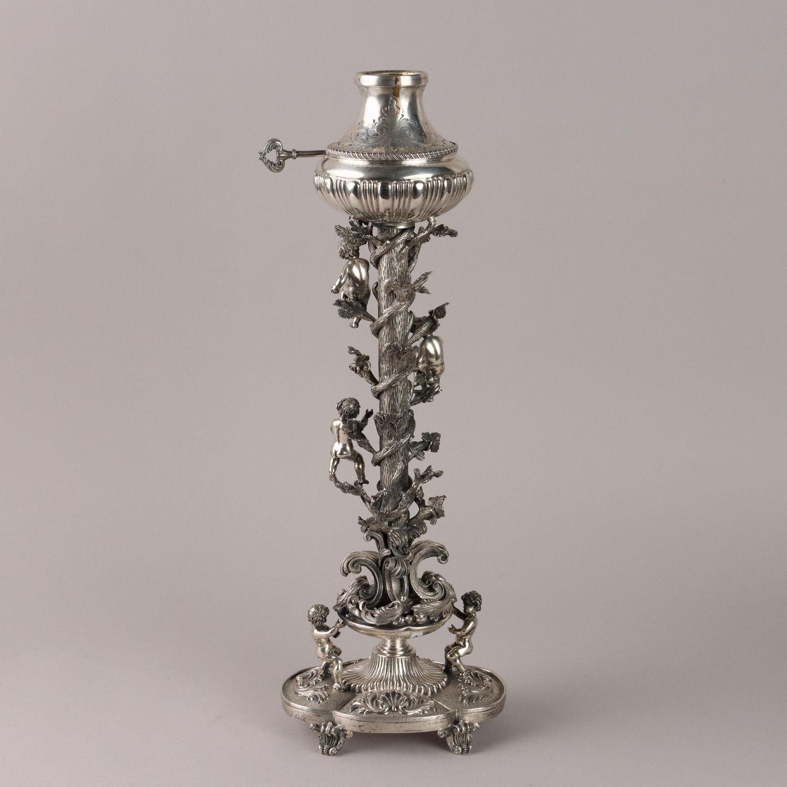 Lampada in Argento Manifattura Danilo Rossi Milano Seconda Metà '900 in vendita 5