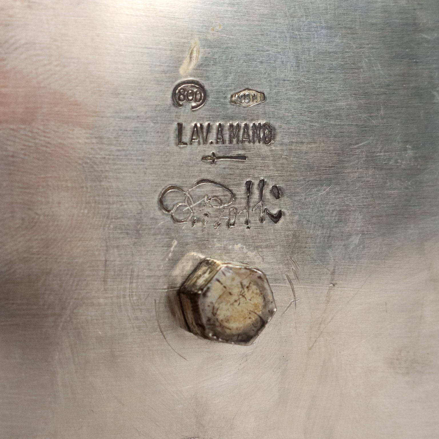 Lampada in Argento Manifattura Danilo Rossi Milano Seconda Metà '900 in vendita 6