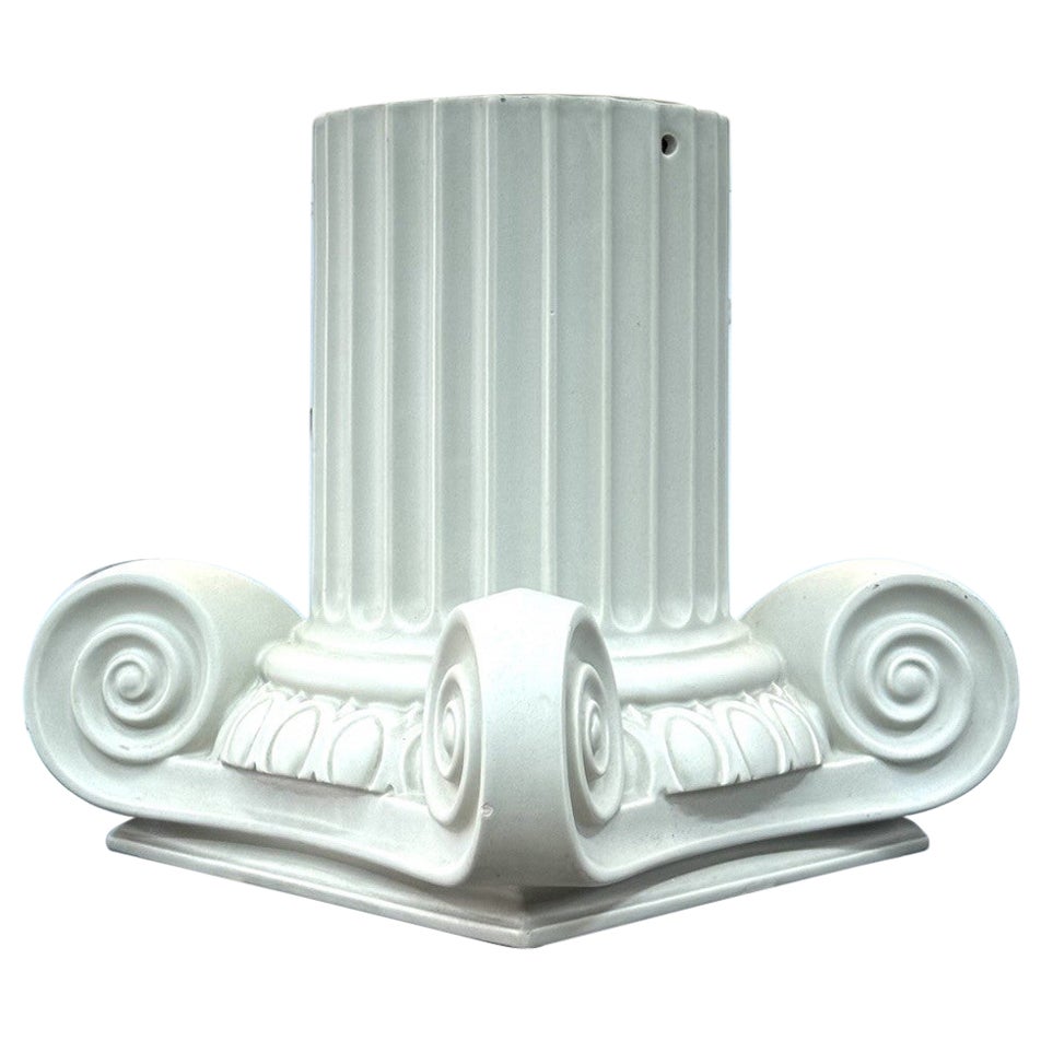 Lampada In Ceramica Capitello Greco Anni 80 Lampada Design For Sale