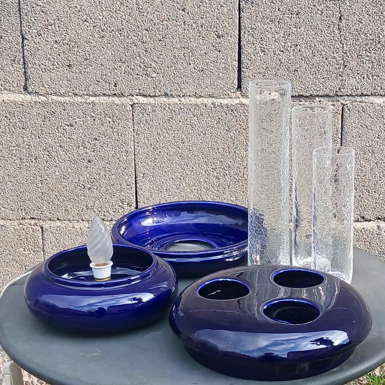 Lampe en céramique et métal craquelé - Federico Simone per Casarte - Italia - '70 en vente 3