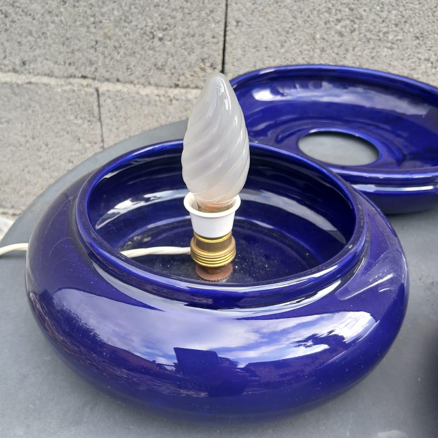 Lampe en céramique et métal craquelé - Federico Simone per Casarte - Italia - '70 en vente 9