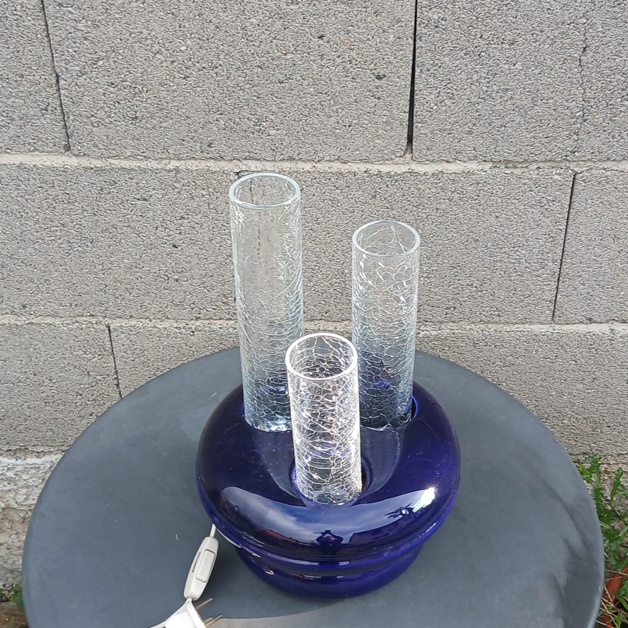 Ère spatiale Lampe en céramique et métal craquelé - Federico Simone per Casarte - Italia - '70 en vente