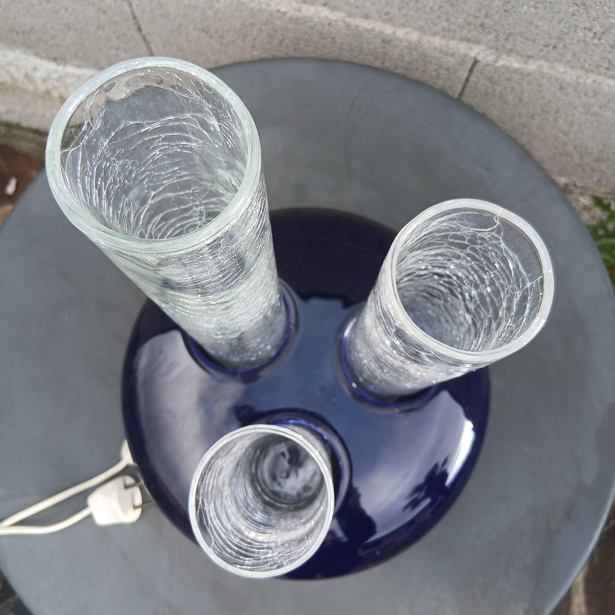 Fin du 20e siècle Lampe en céramique et métal craquelé - Federico Simone per Casarte - Italia - '70 en vente