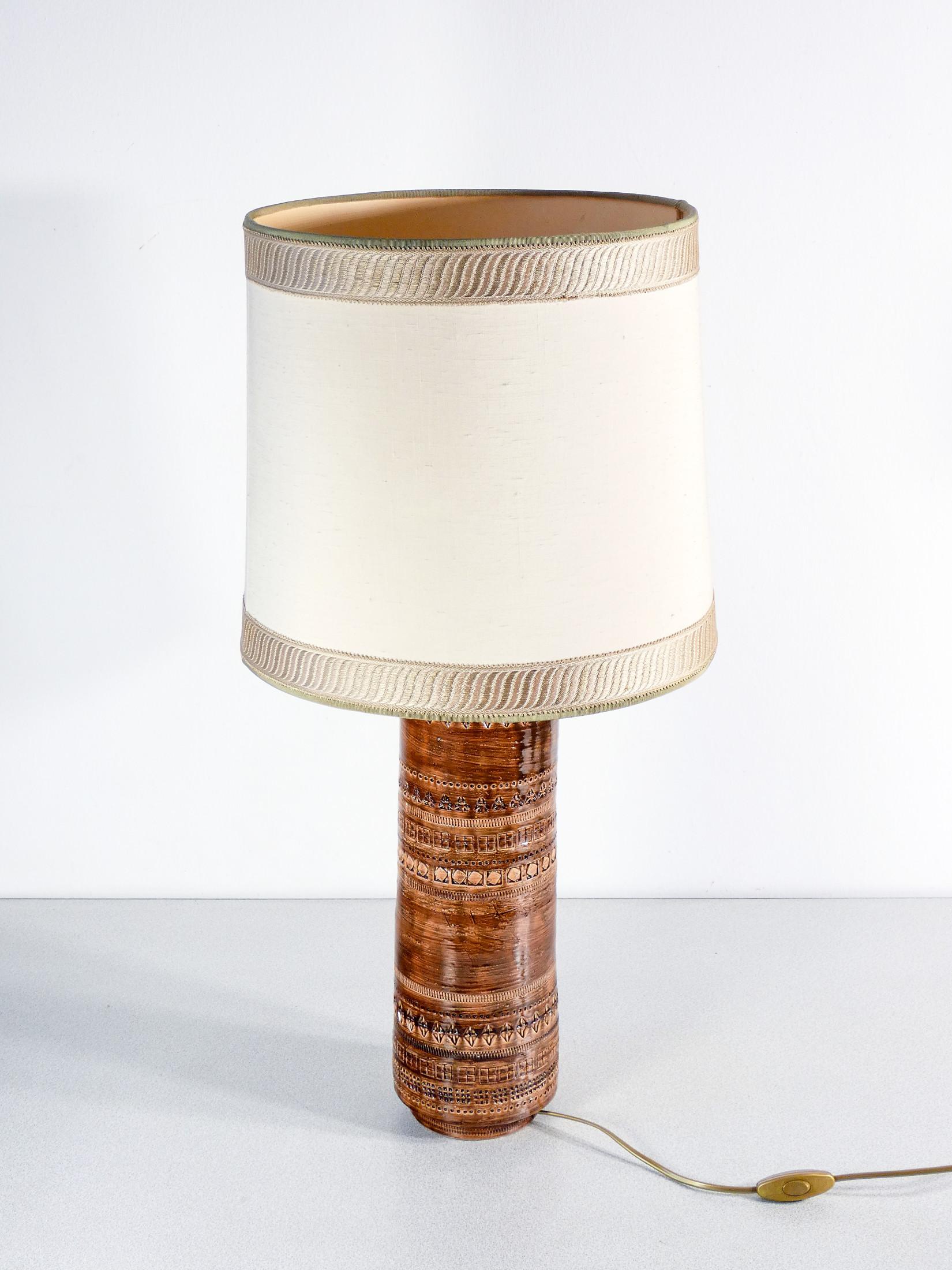 Lampe en céramique émaillée, design Aldo LONDI pour Bitossi, série Sahara Bon état - En vente à Torino, IT