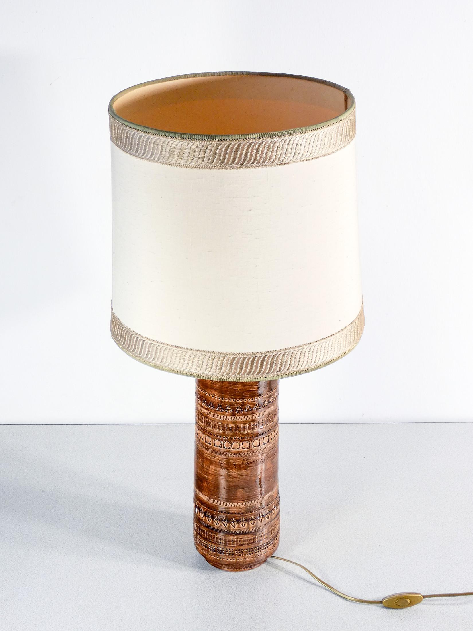 Mid-20th Century Lampe en céramique émaillée, design Aldo LONDI pour Bitossi, série Sahara en vente