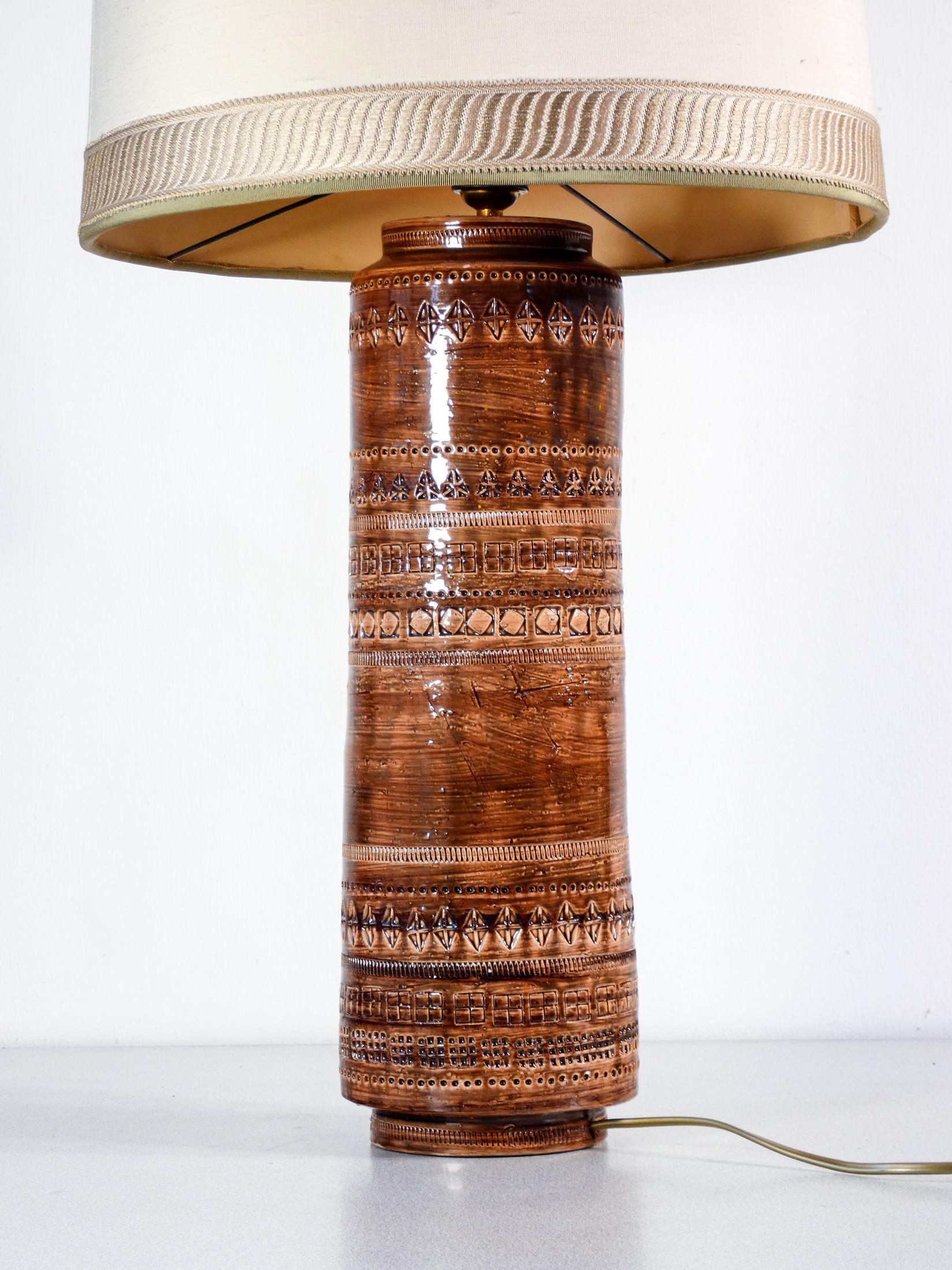 Lampe en céramique émaillée, design Aldo LONDI pour Bitossi, série Sahara en vente 1