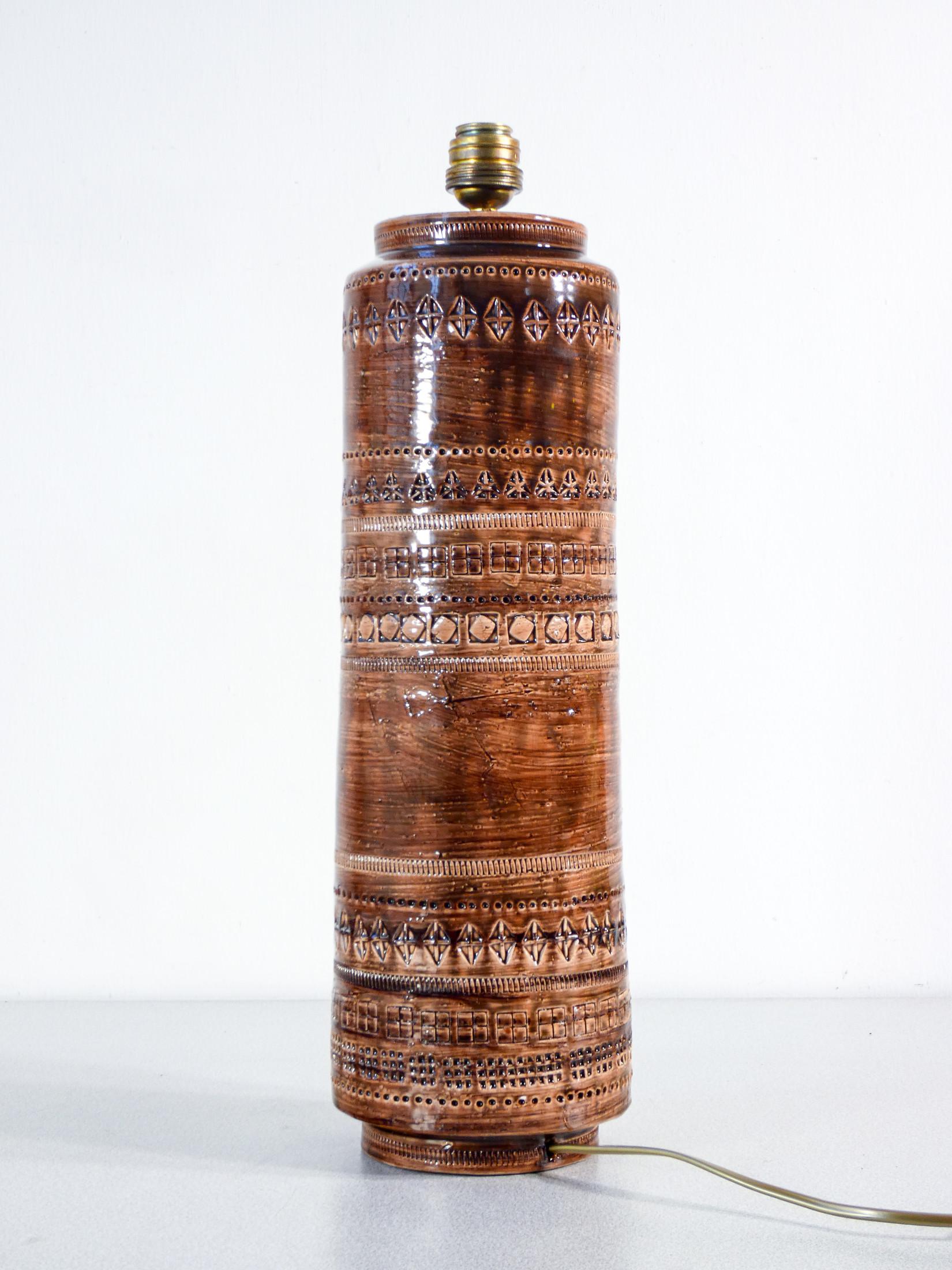 Lampe en céramique émaillée, design Aldo LONDI pour Bitossi, série Sahara en vente 2