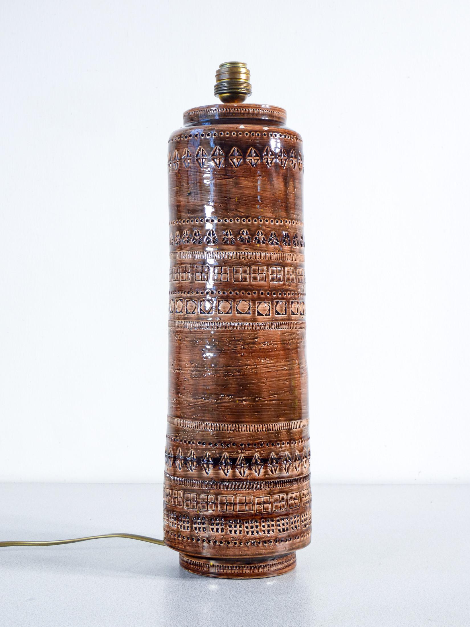 Lampe en céramique émaillée, design Aldo LONDI pour Bitossi, série Sahara en vente 3