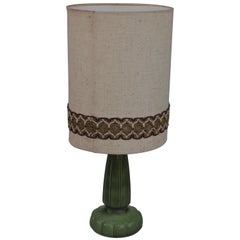 Vintage Lampada in Ceramica Verde Anni 1950