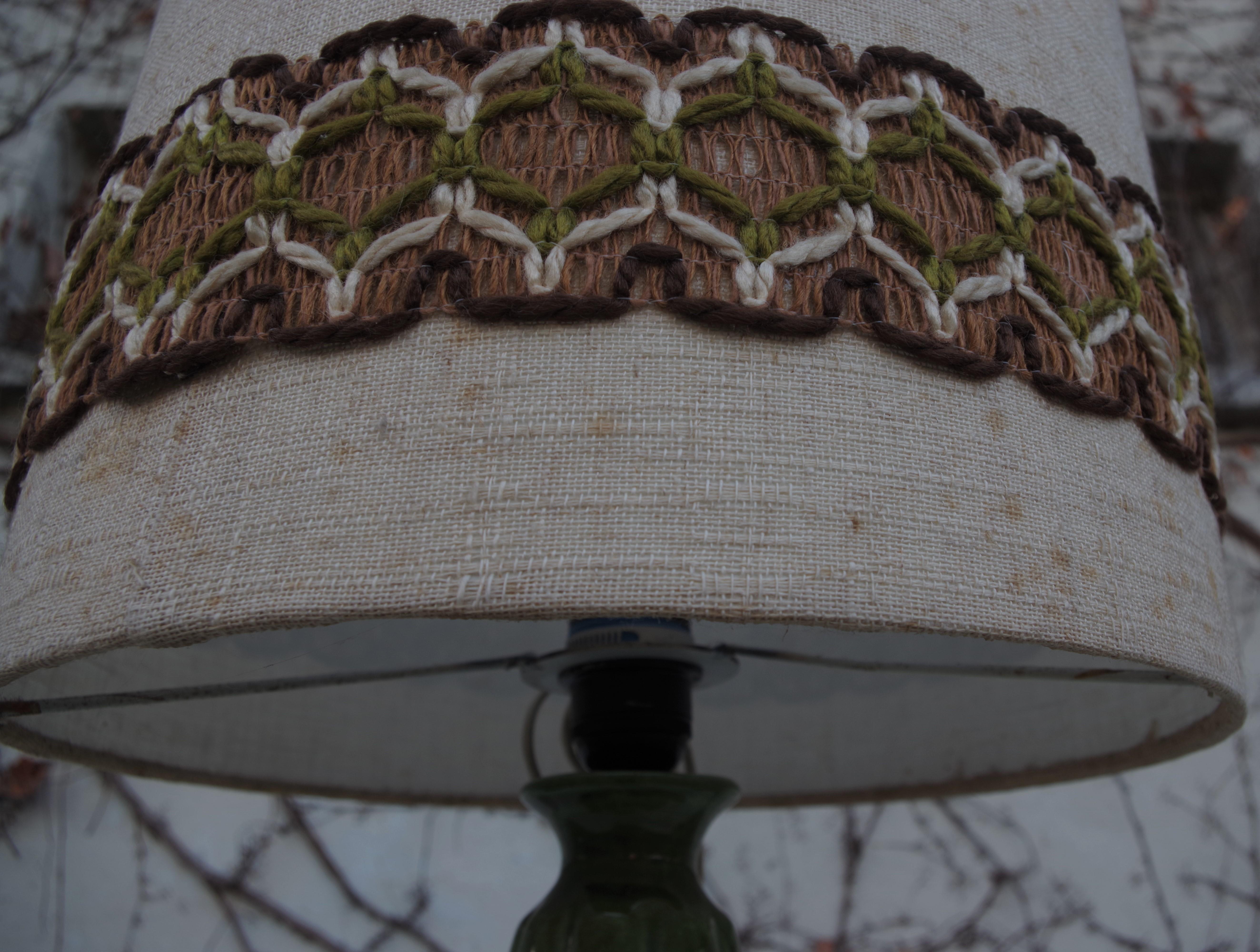 Lampada in Ceramica Verde Anni 1950 For Sale 3