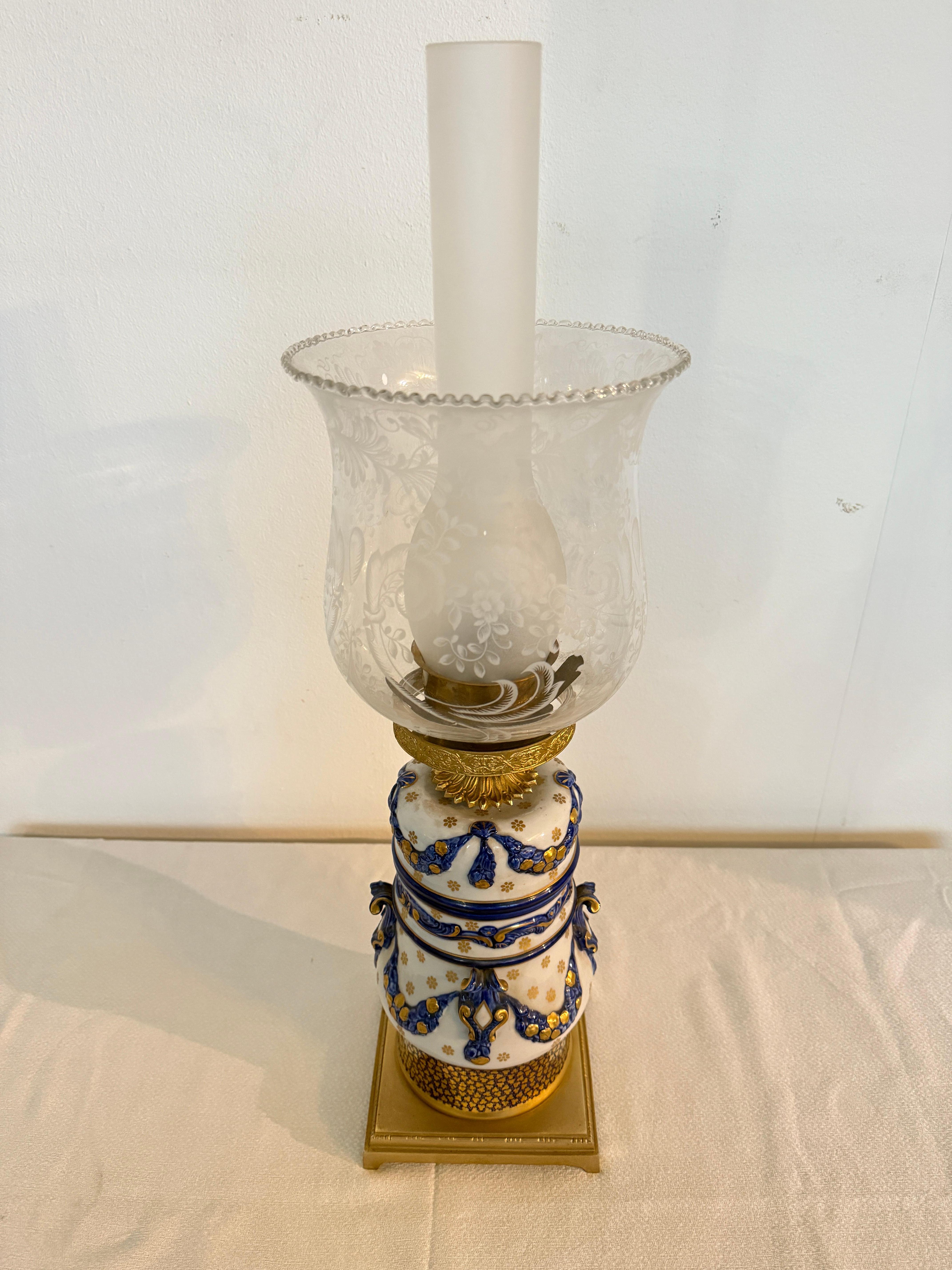 Art nouveau Lampe de table en porcelaine sevres france signée 20ème siècle en vente