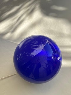 Lampada in vetro di murano blu ''LT231'' di Carlo Nason per Mazzega, 1960s