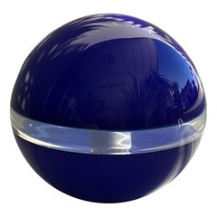 Lampada in vetro di murano blu ''LT231'' di Carlo Nason per Mazzega Murano, anni '60