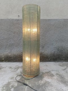 Sculptural Chiseled Glass Lamp - A. Poli for Poliarte - Italy - 1970s