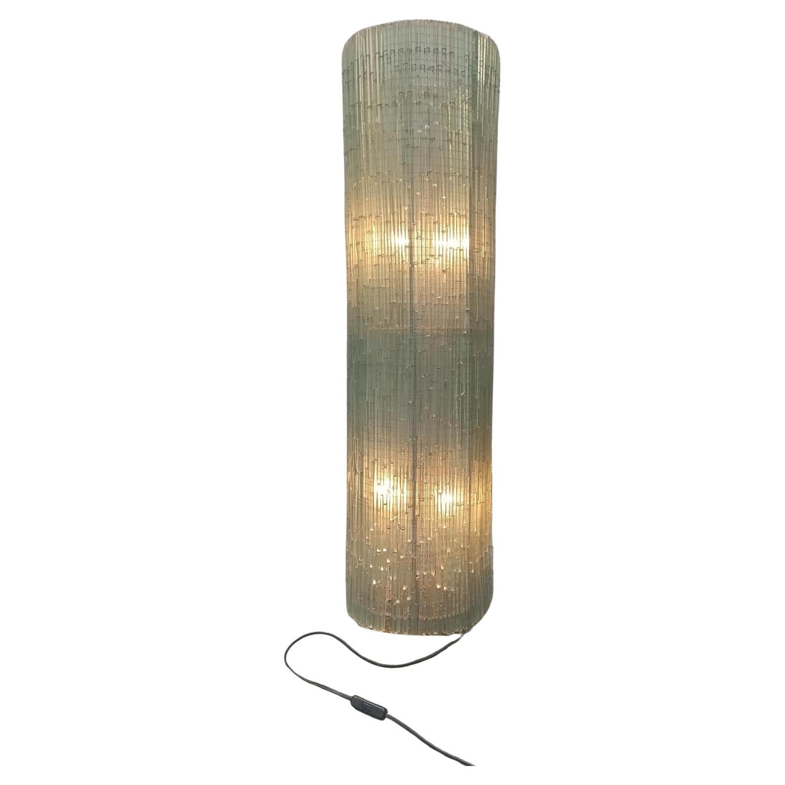 Sculptural Chiseled Glass Lamp - A. Poli for Poliarte - Italy - 1970s