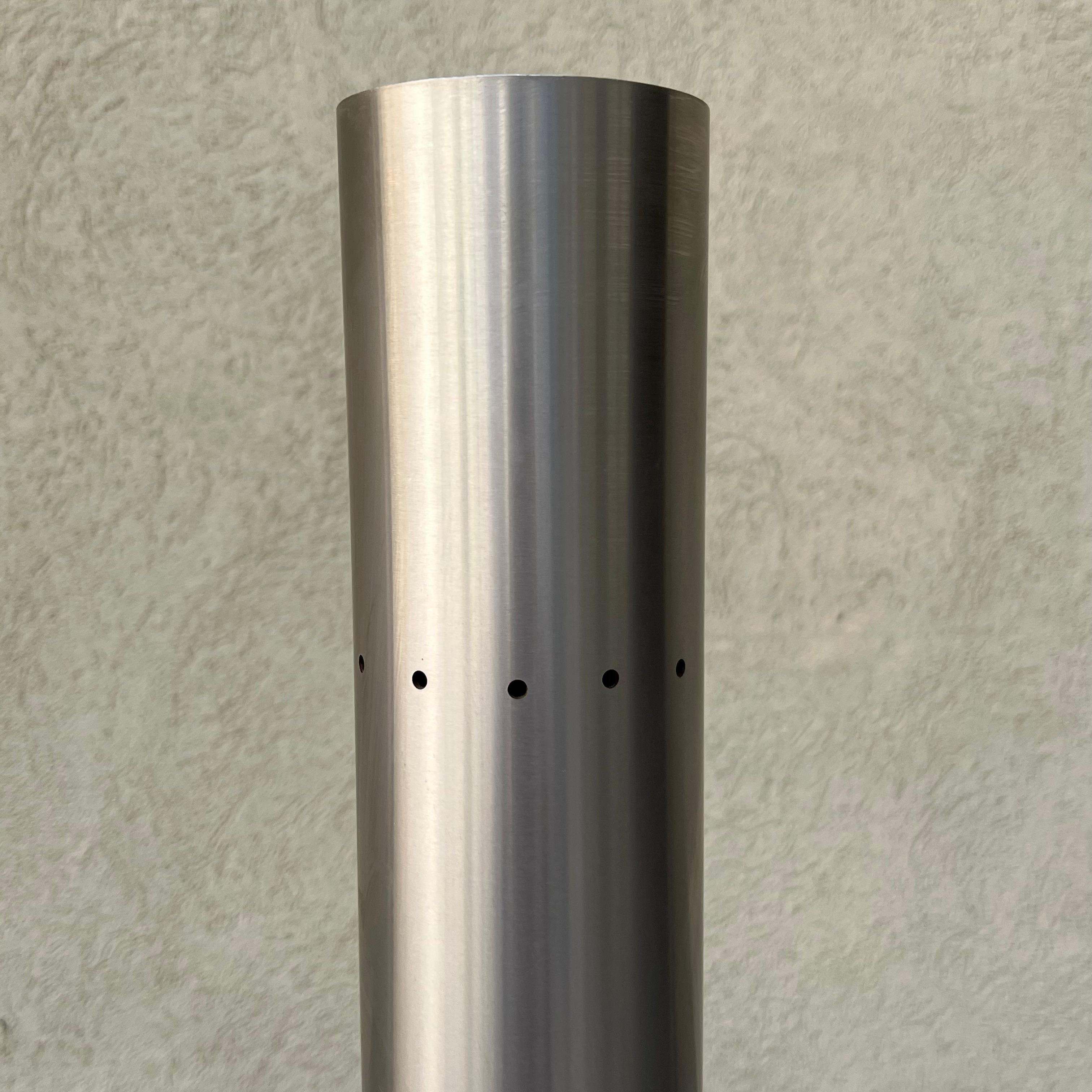 20th Century Lampada Italiana 1970s in Marmo e Acciaio - Attribuita alla Scuola di Sottsass en vente