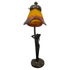 Art Nouveau lamp signed Le verre Francaise
