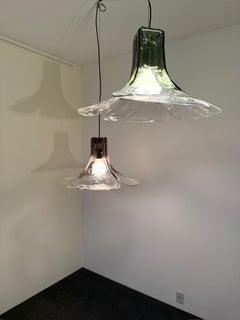 Lampada LS 185 a fiore in vetro di Murano, design Carlo Nason per AV Mazzega