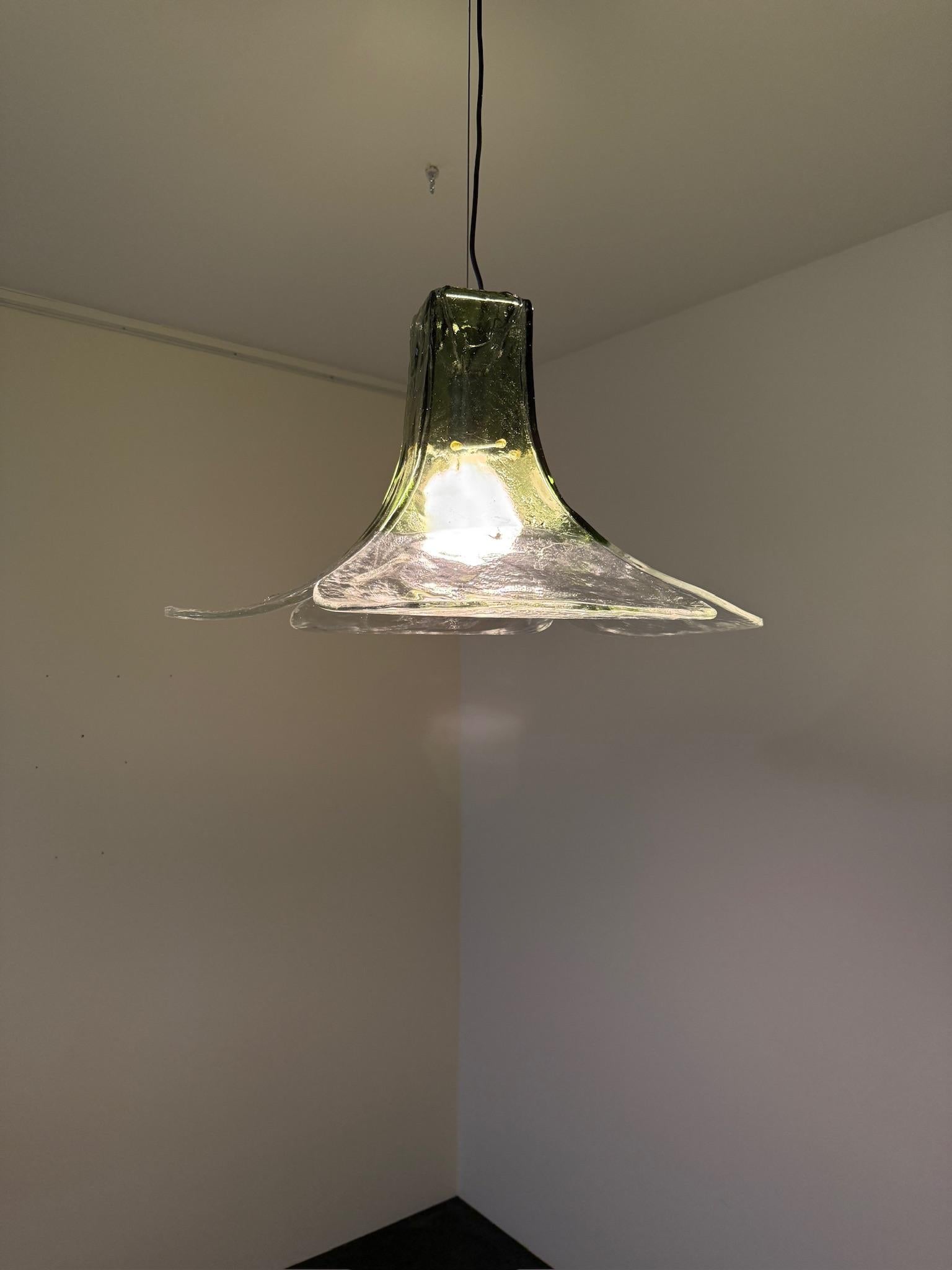 Italian Lampada LS 185 a fiore in vetro di Murano, design Carlo Nason per AV Mazzega in vendita