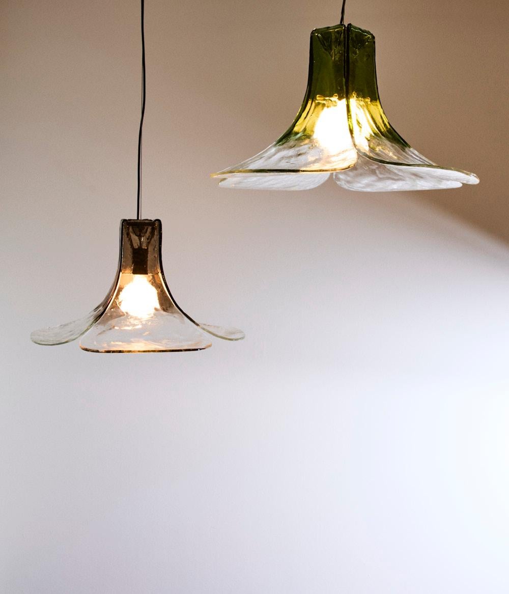 Late 20th Century Lampada LS 185 a fiore in vetro di Murano, design Carlo Nason per AV Mazzega in vendita